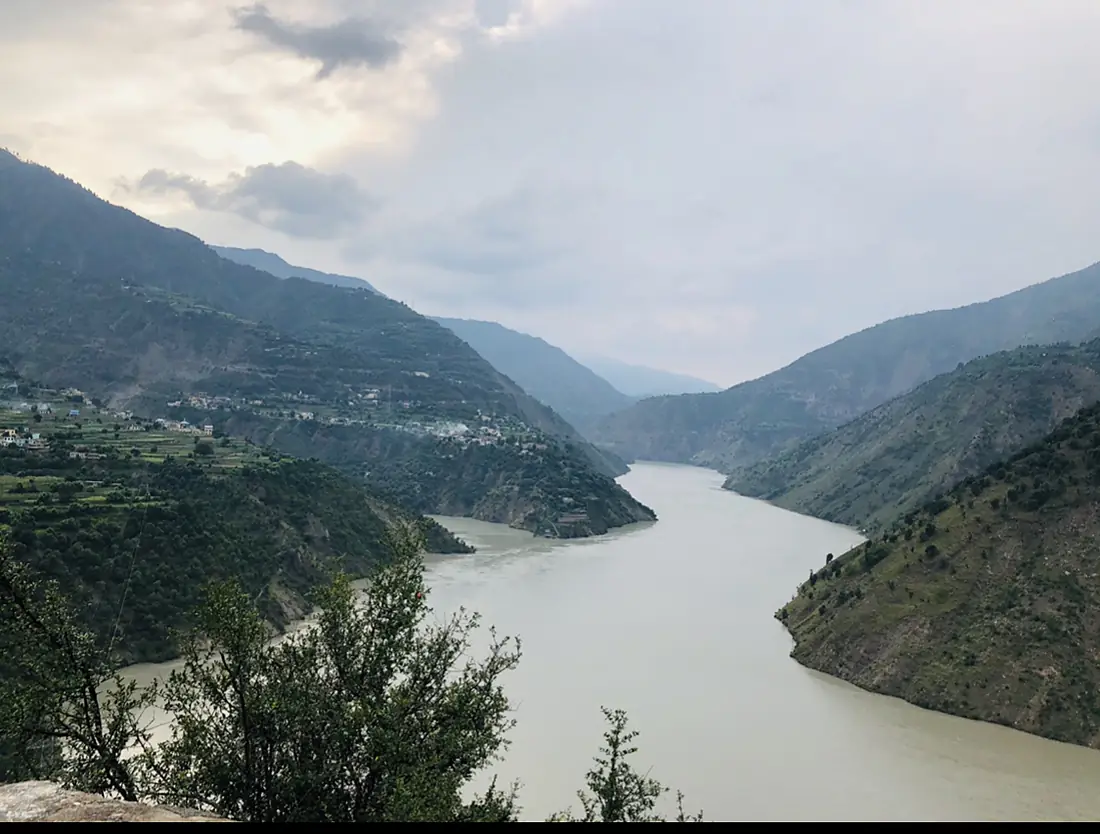 Chenab river flowing
