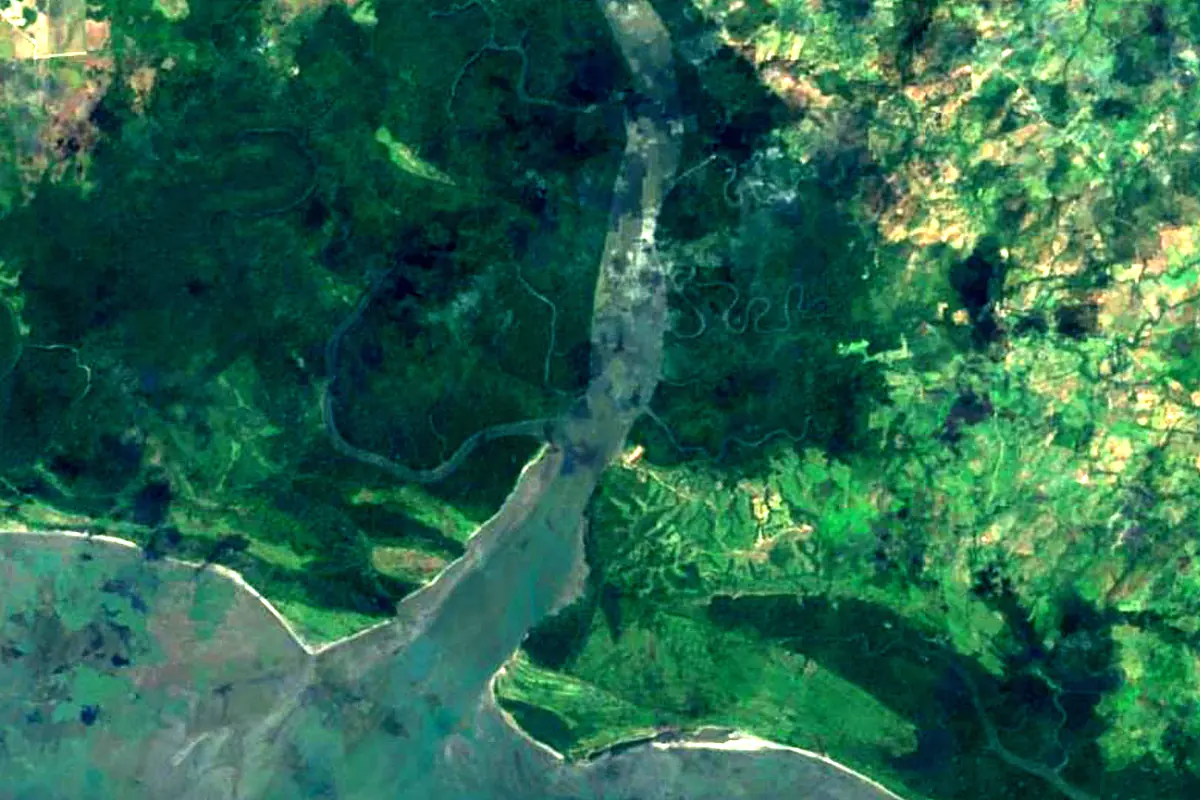 Chepo River: satellite view of the mouth
