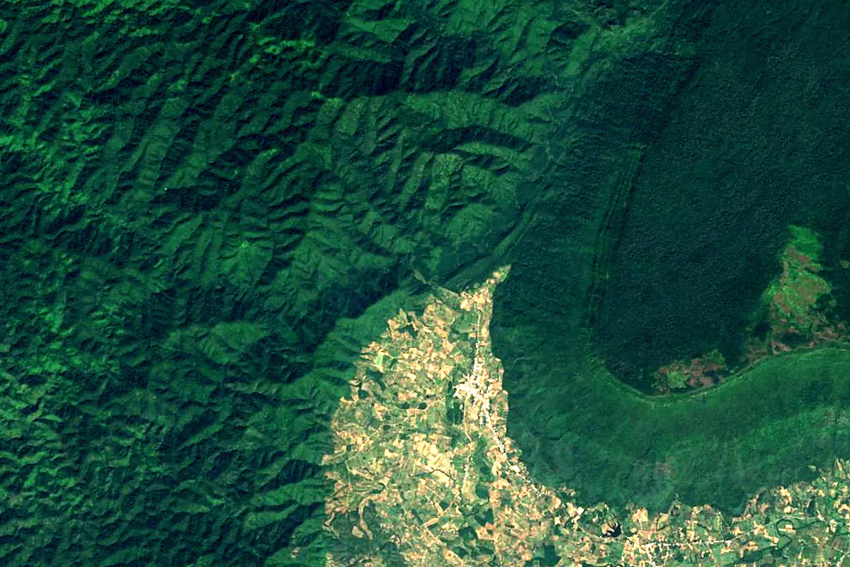 Chi River: satellite view of the source