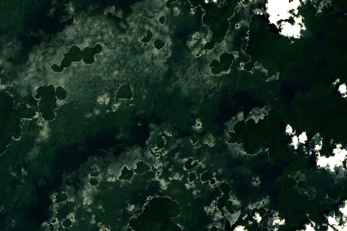 Chindwin River: satellite view of the source