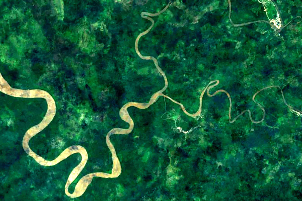 Chucunaque River: satellite view of the mouth