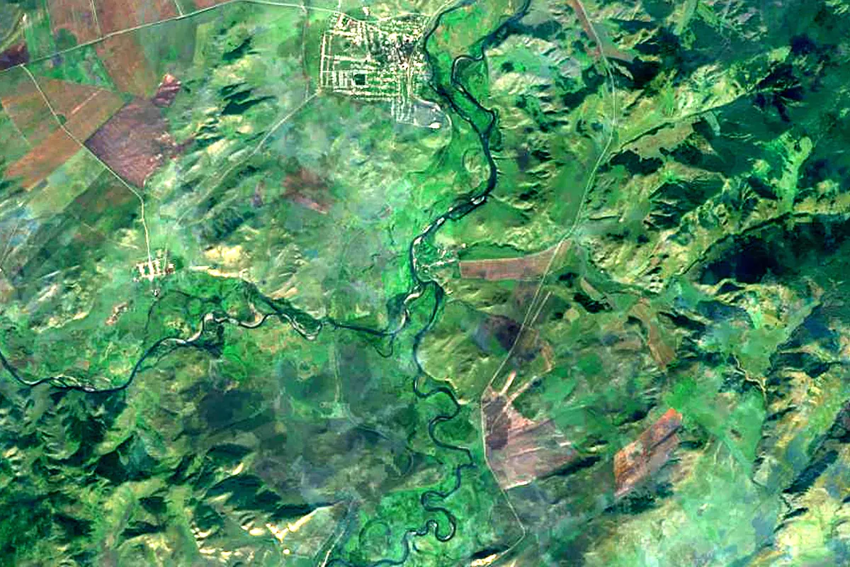 Chulym: satellite view of the source
