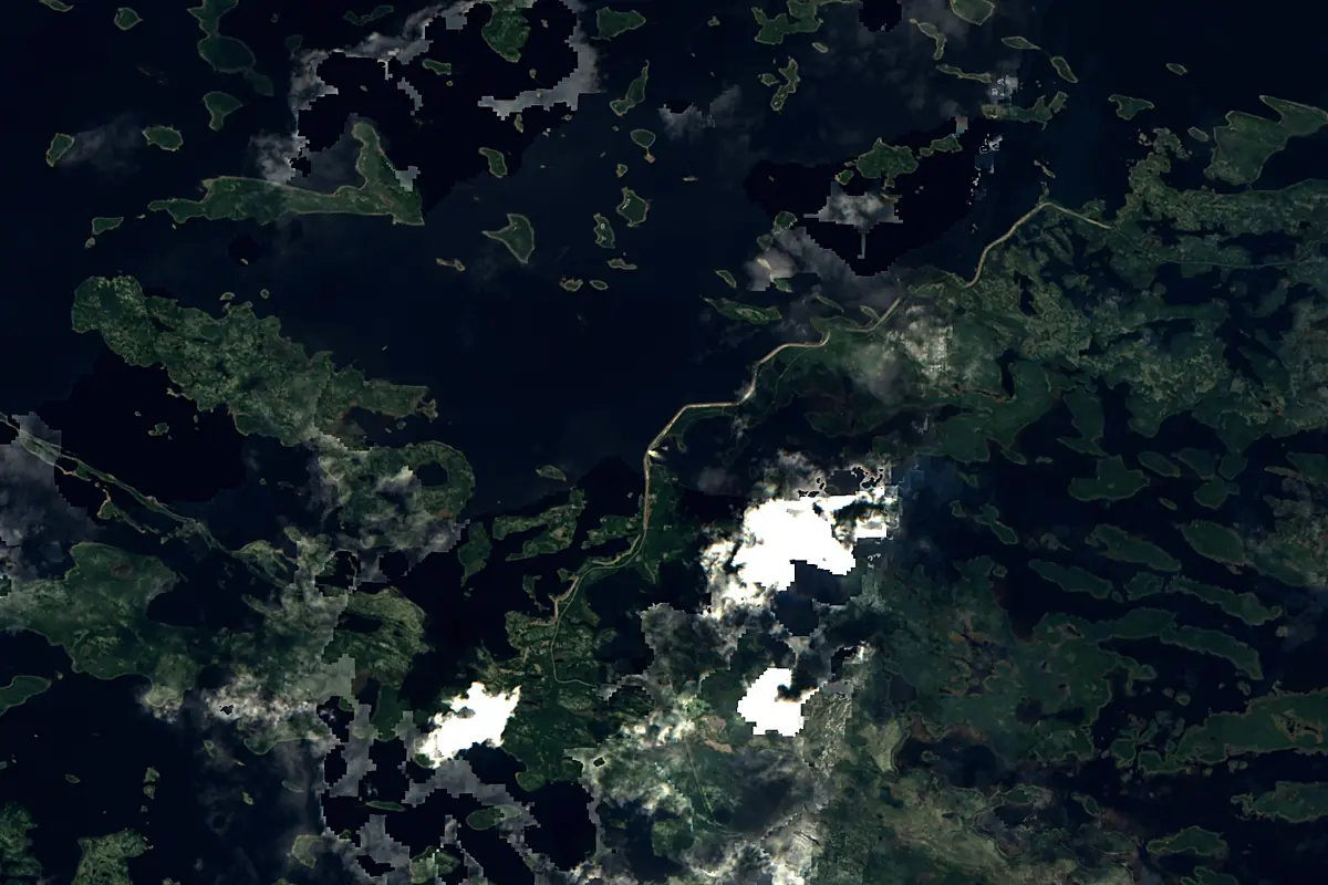 Churchill River: satellite view of the source