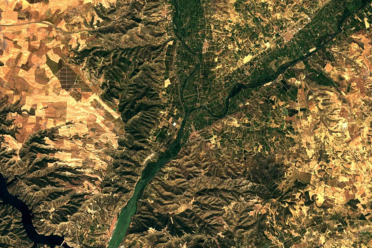Cinca River: satellite view of the mouth