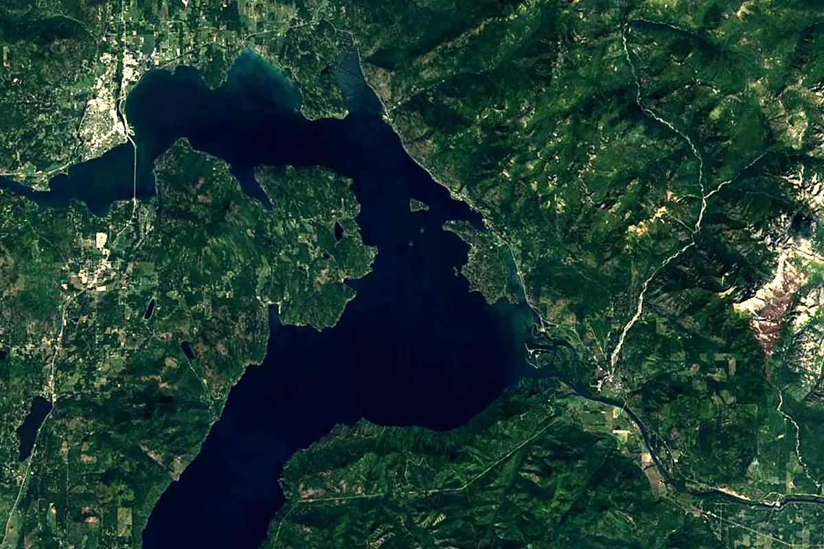 Clark Fork: satellite view of the mouth
