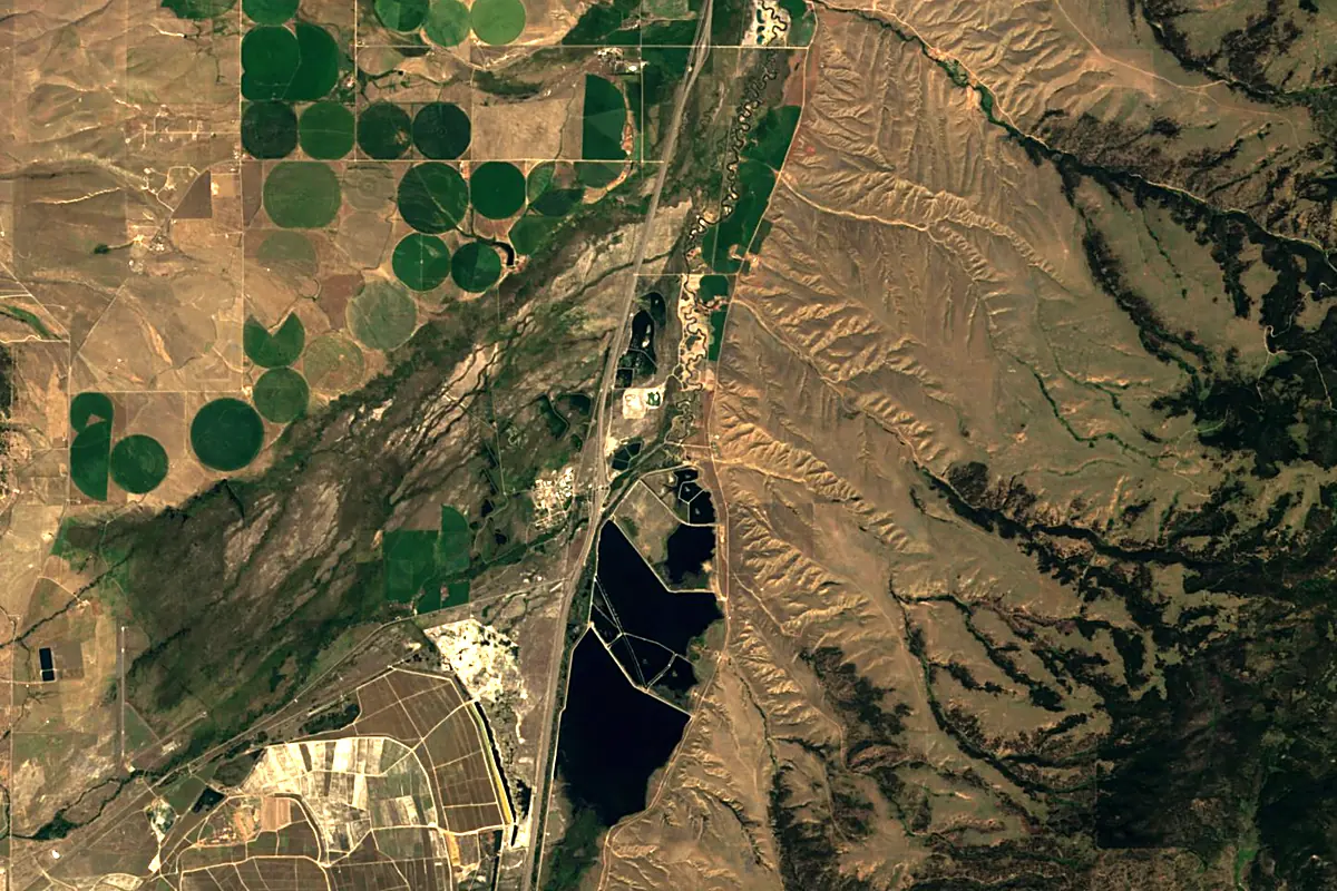 Clark Fork: satellite view of the source