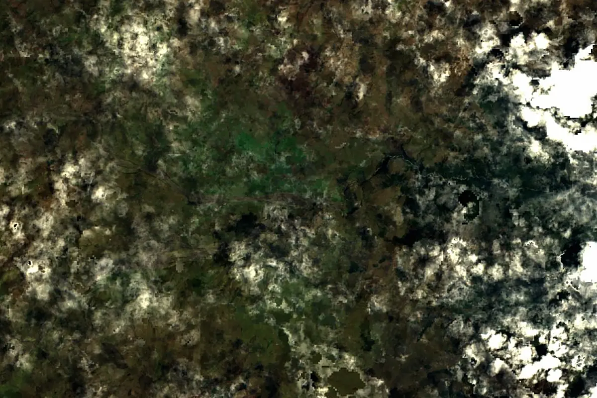 Coca River: satellite view of the source
