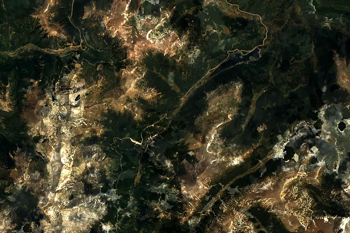 Colorado River: satellite view of the source