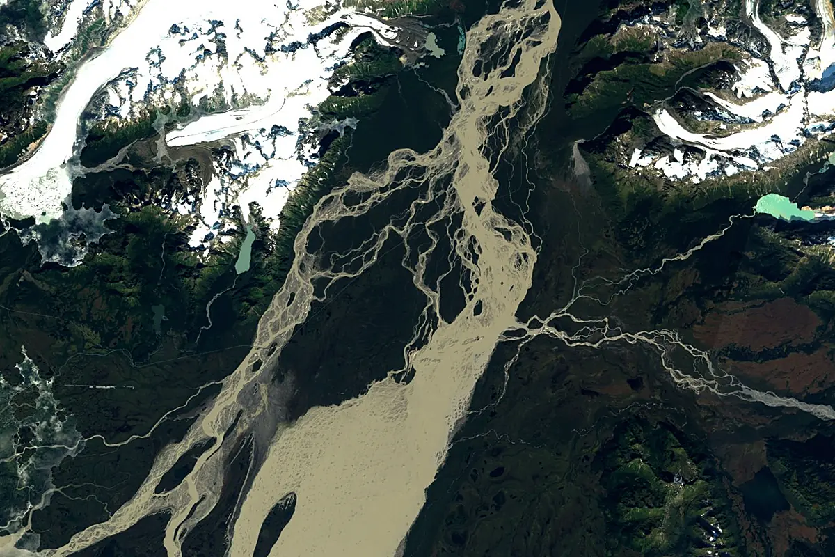 Copper River: satellite view of the mouth