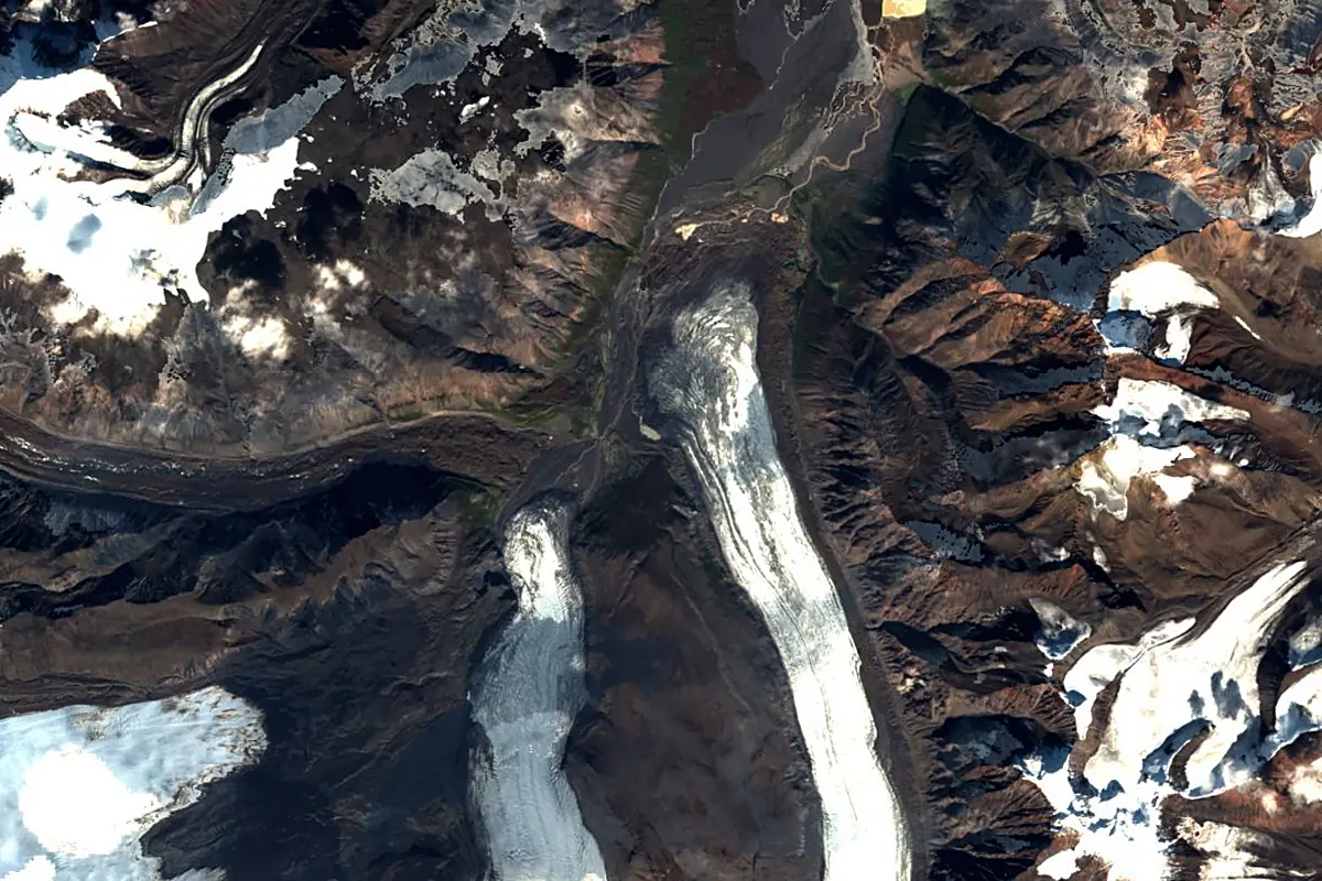 Copper River: satellite view of the source