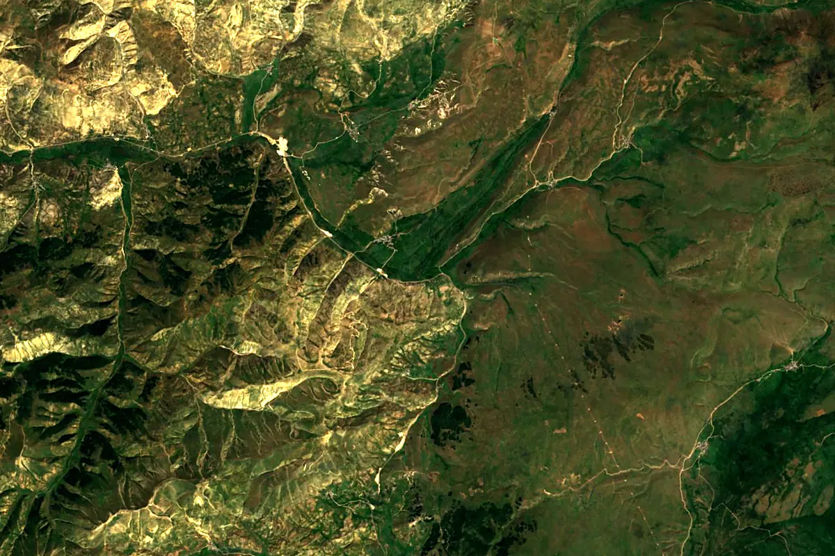 Çoruh: satellite view of the source
