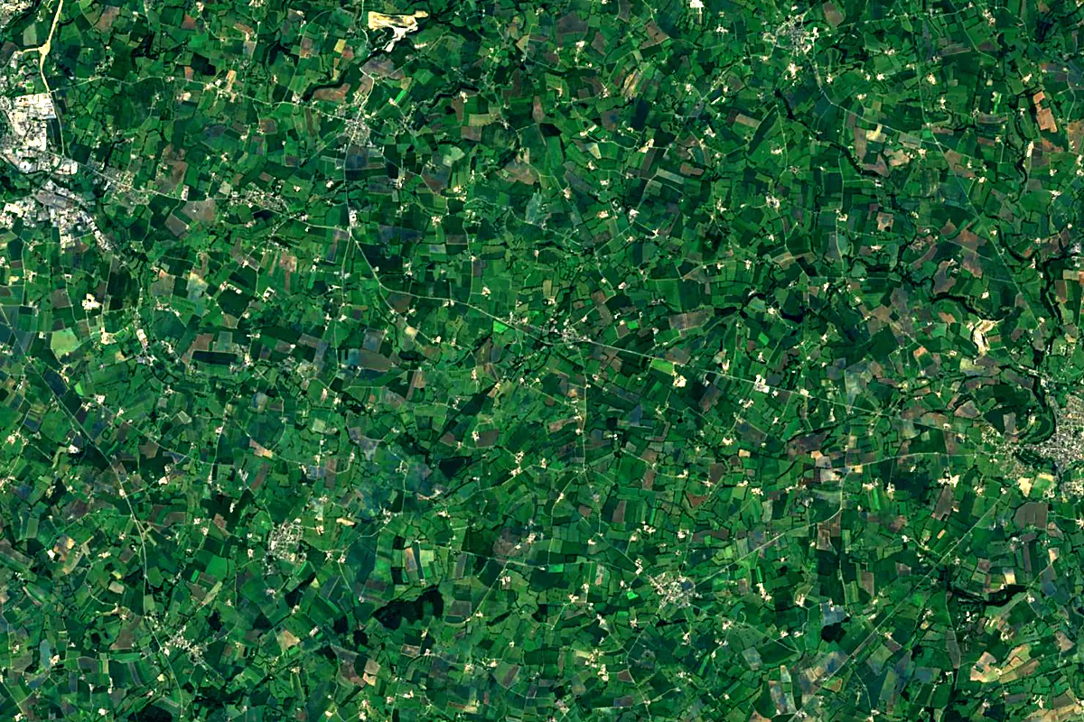 Couesnon: satellite view of the source