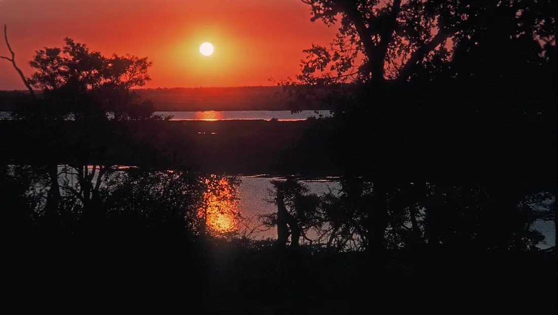 SUNSET OVER THE CHOBE RIVER