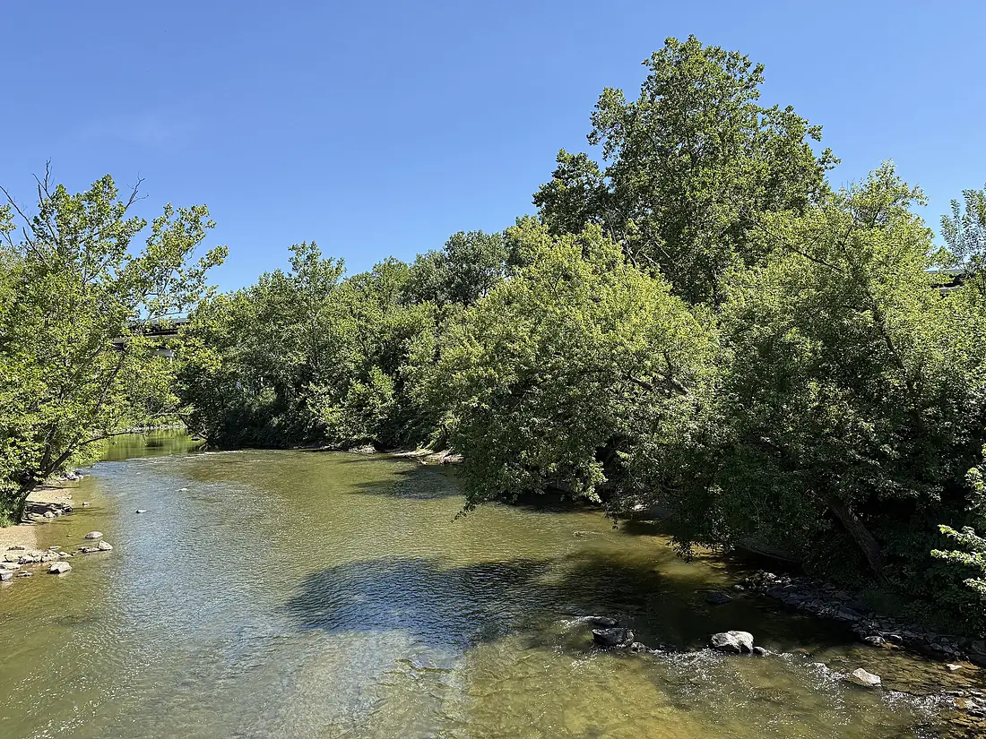 Cuyahoga River looking south from Boston Mill Visitor Center