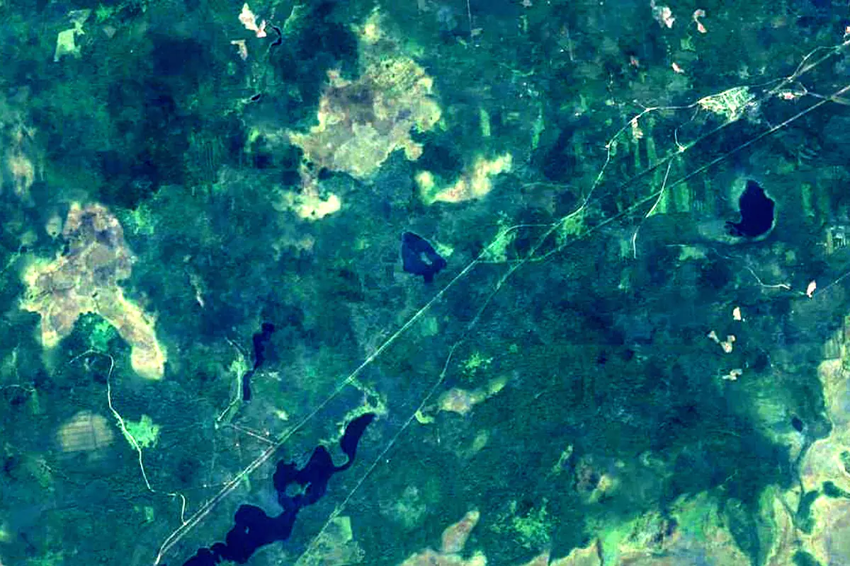 Daugava: satellite view of the source