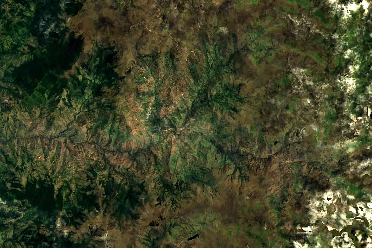 Daule River: satellite view of the source