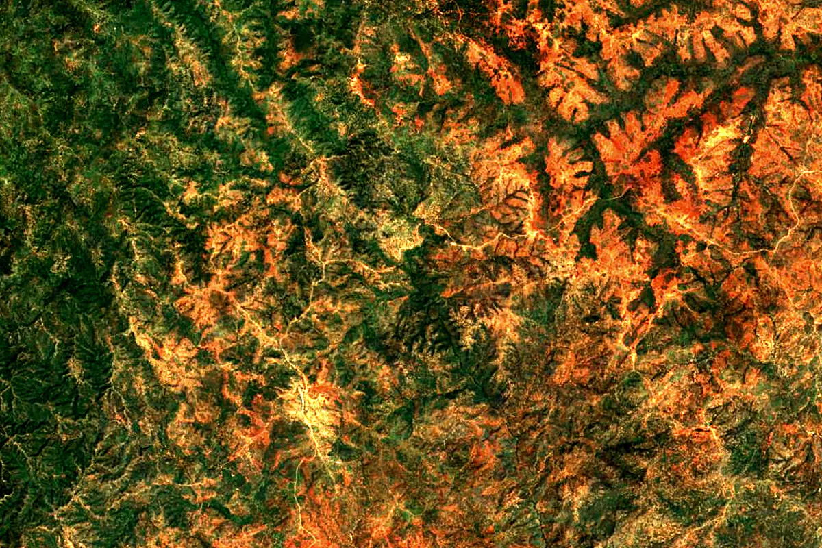 Dawa River: satellite view of the source