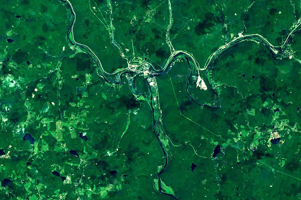 Delaware River: satellite view of the source