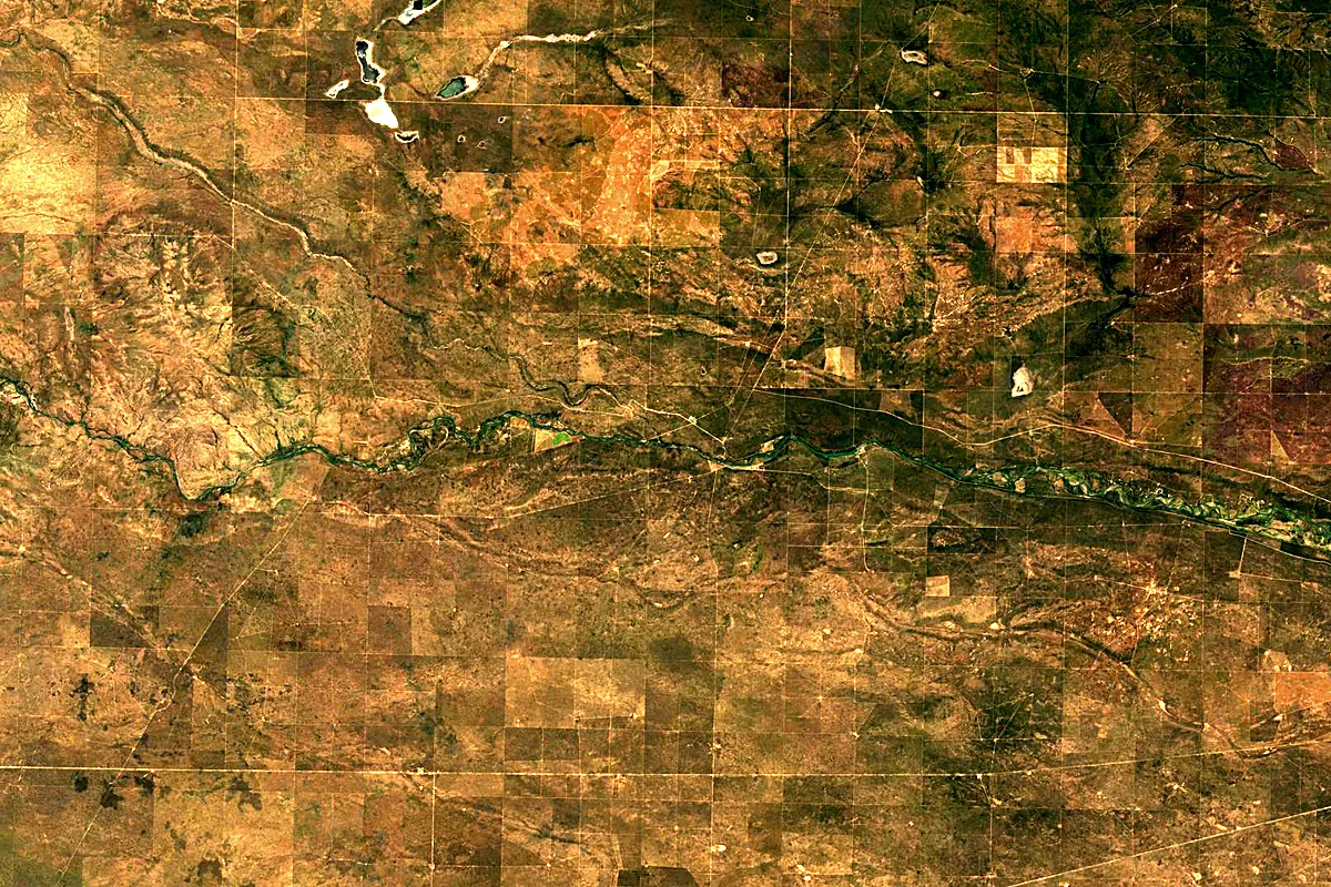 Desaguadero River: satellite view of the mouth