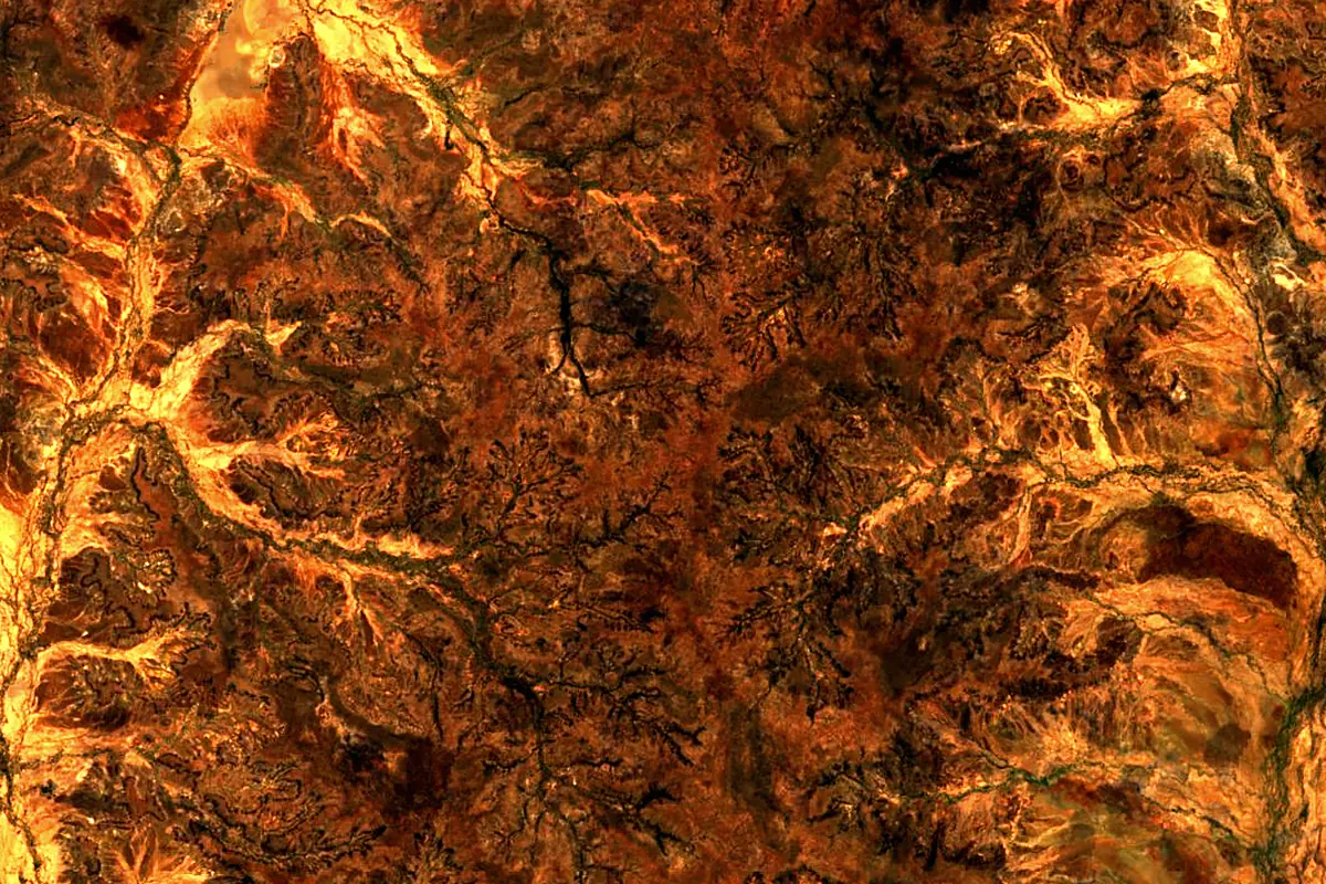 Diamantina River: satellite view of the source