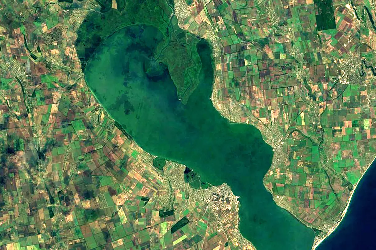 Dniester: satellite view of the mouth