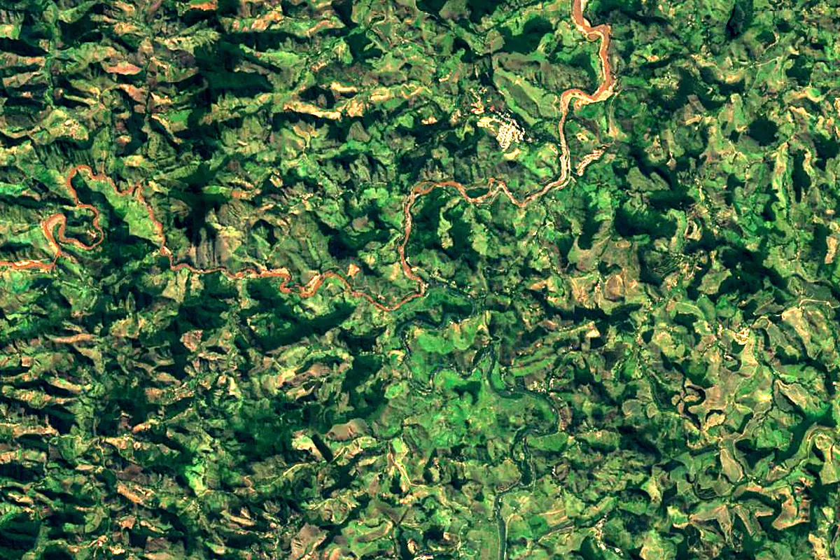 Doce River: satellite view of the source