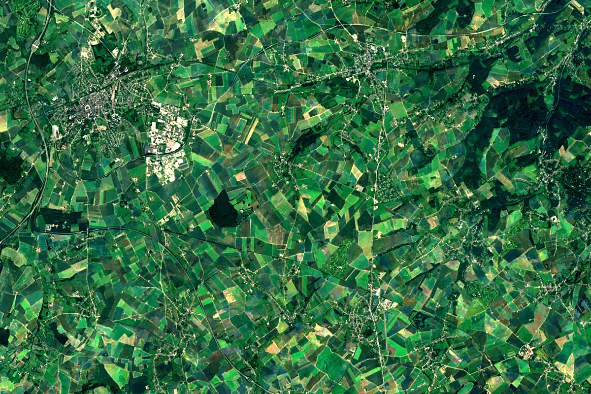 Dyle / Dijle: satellite view of the source