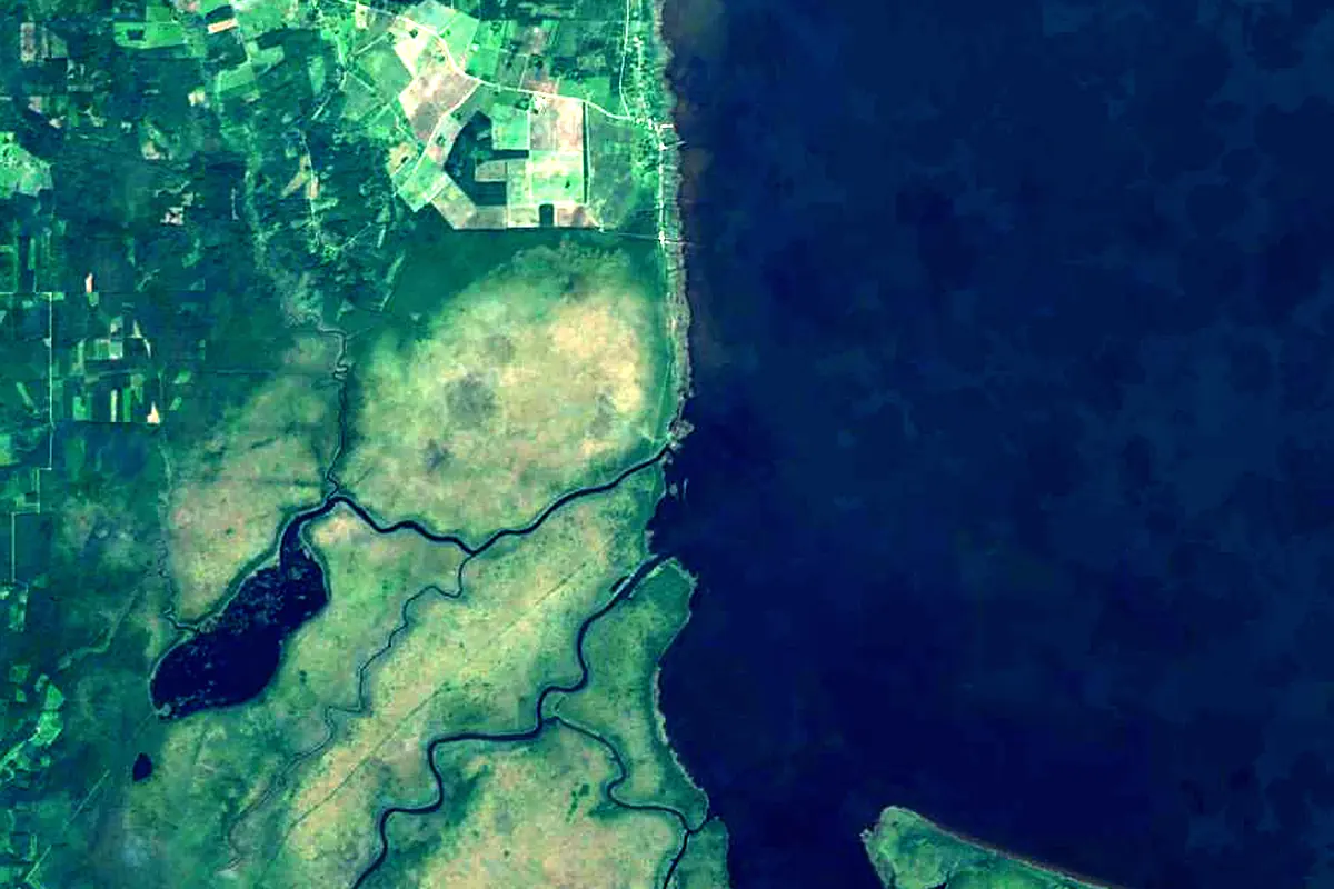 Emajõgi: satellite view of the mouth