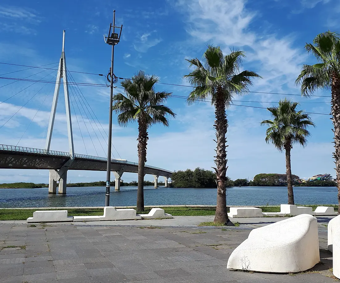 Enguri river with bridge