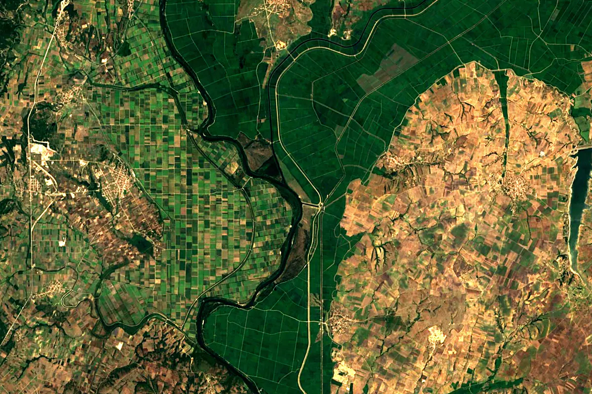 Ergene: satellite view of the mouth