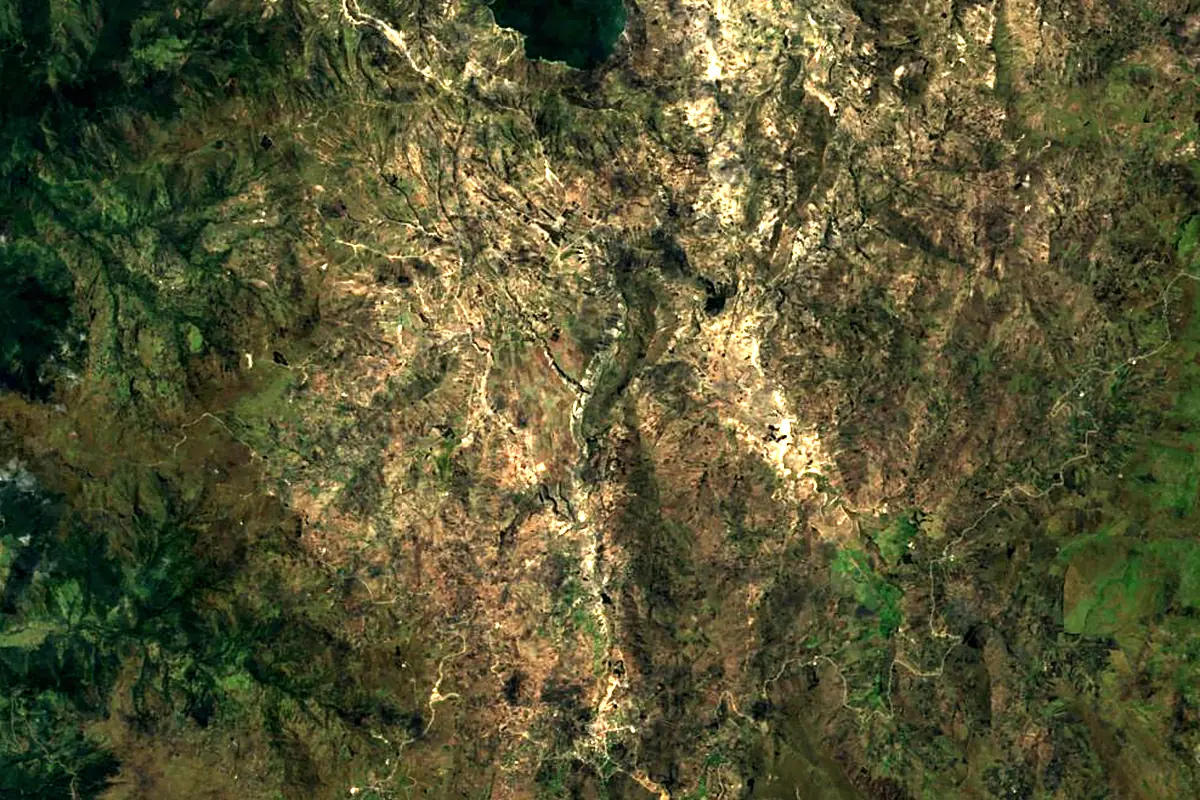 Esmeraldas River: satellite view of the source