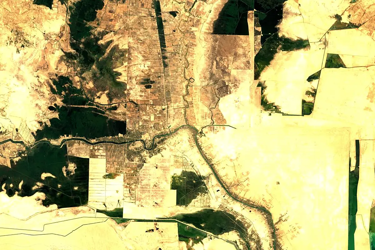 Euphrates: satellite view of the mouth