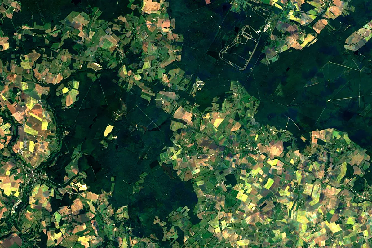 Eure: satellite view of the source
