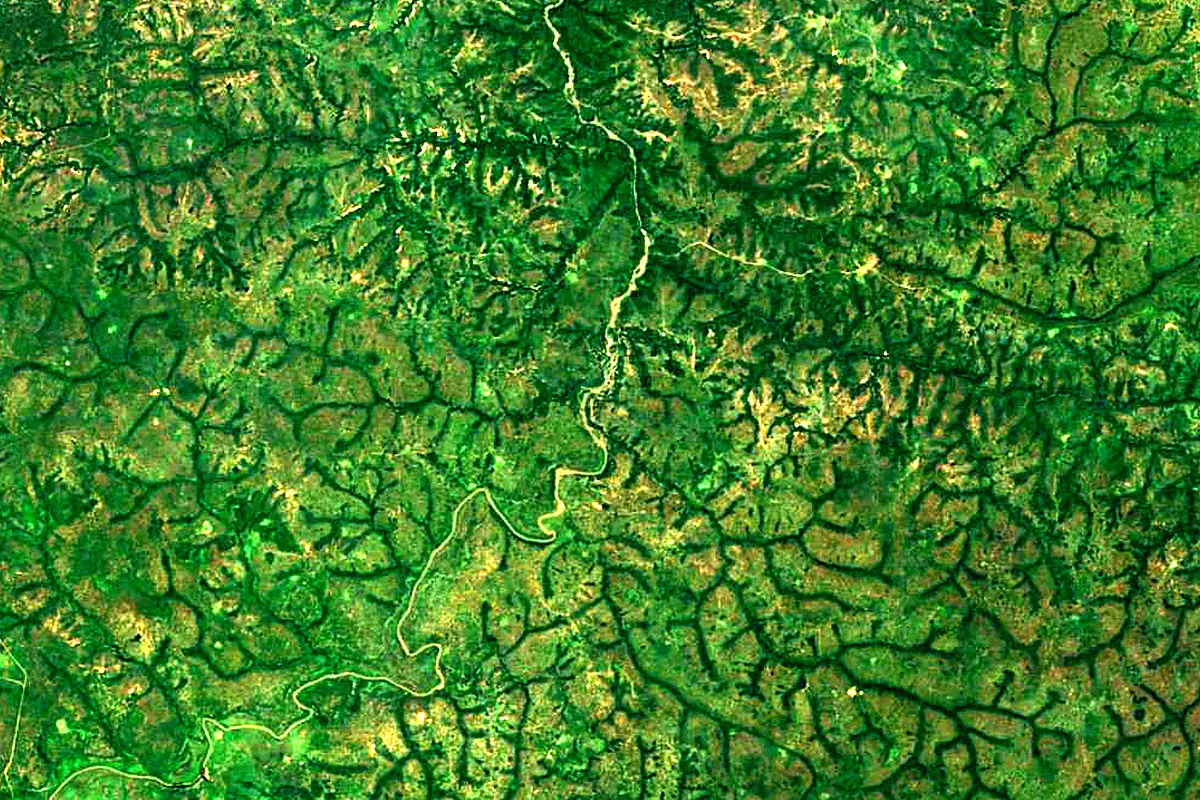 Faro River: satellite view of the source