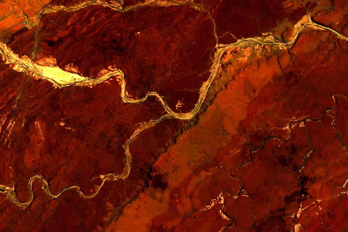 Fish River: satellite view of the source