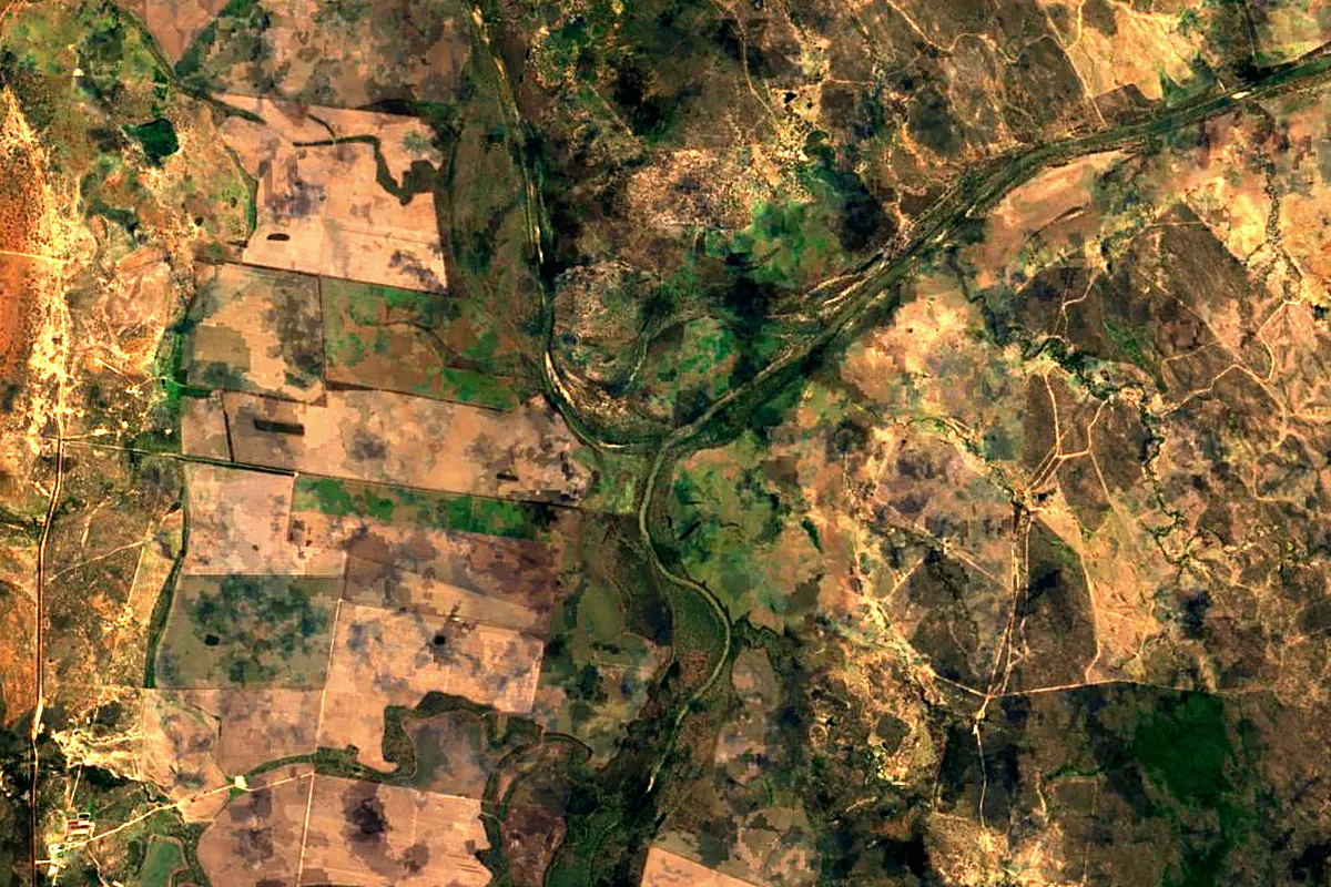 Fitzroy River: satellite view of the source
