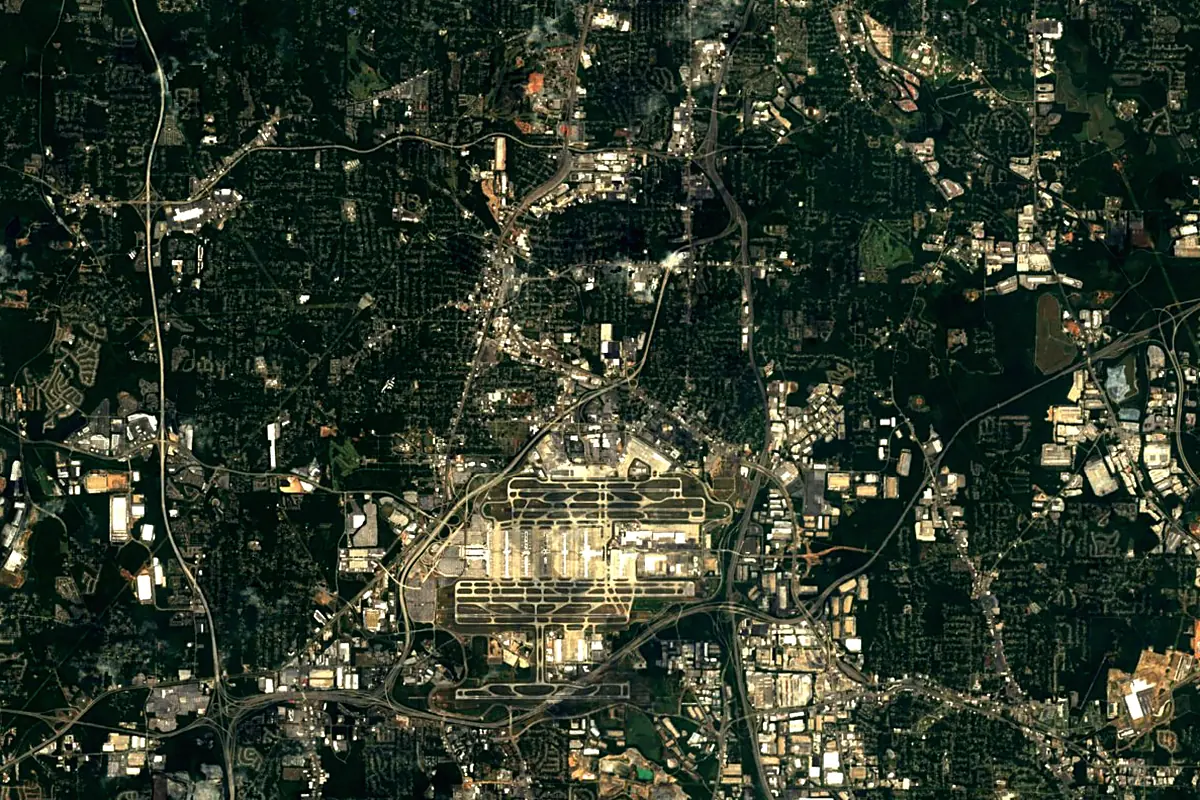 Flint River: satellite view of the source