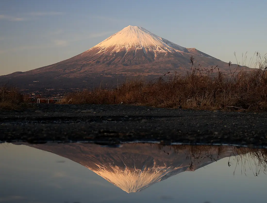 Water reflections of Mount Fuji s2