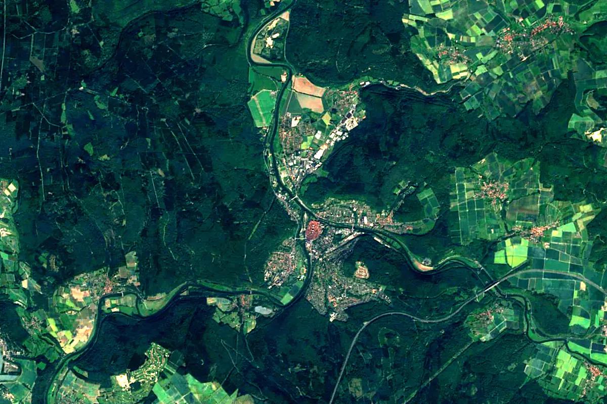 Fulda: satellite view of the mouth