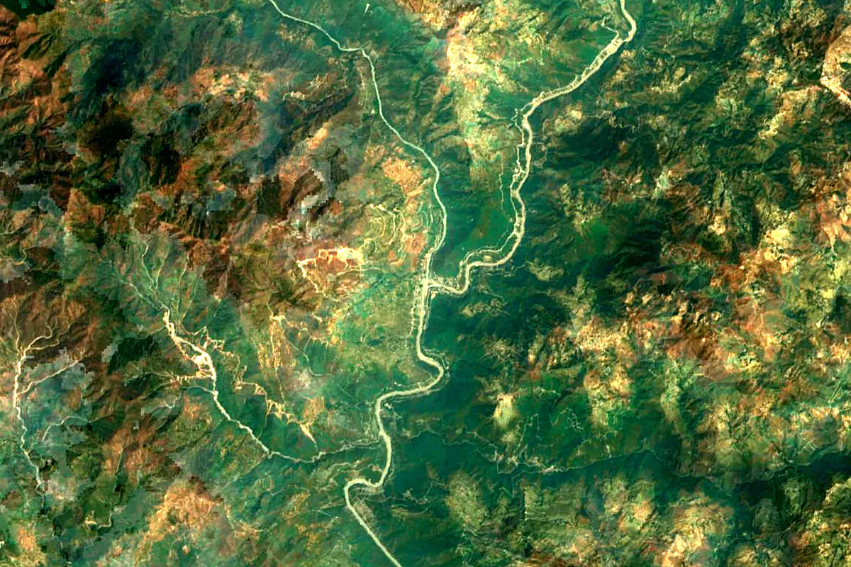Ganges: satellite view of the source