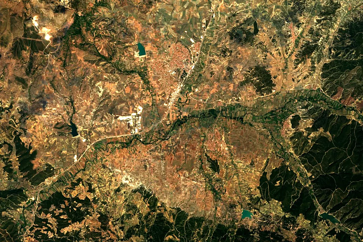 Gediz River: satellite view of the source