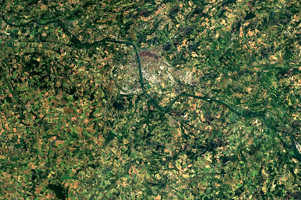 Gers: satellite view of the mouth