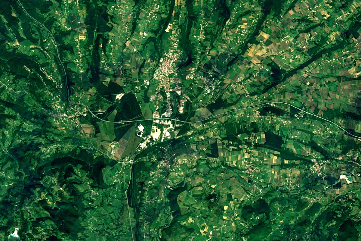 Gers: satellite view of the source