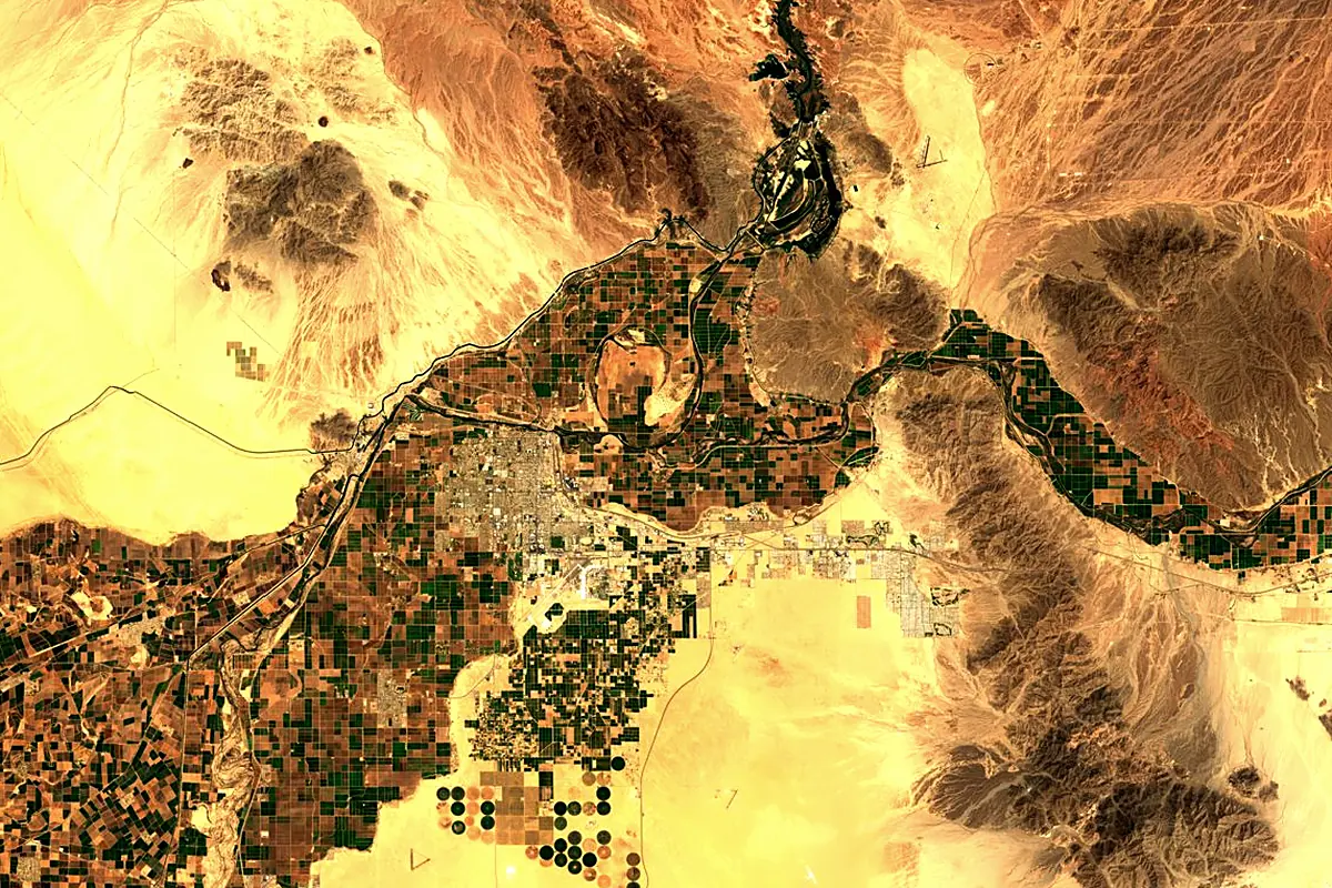 Gila River: satellite view of the mouth