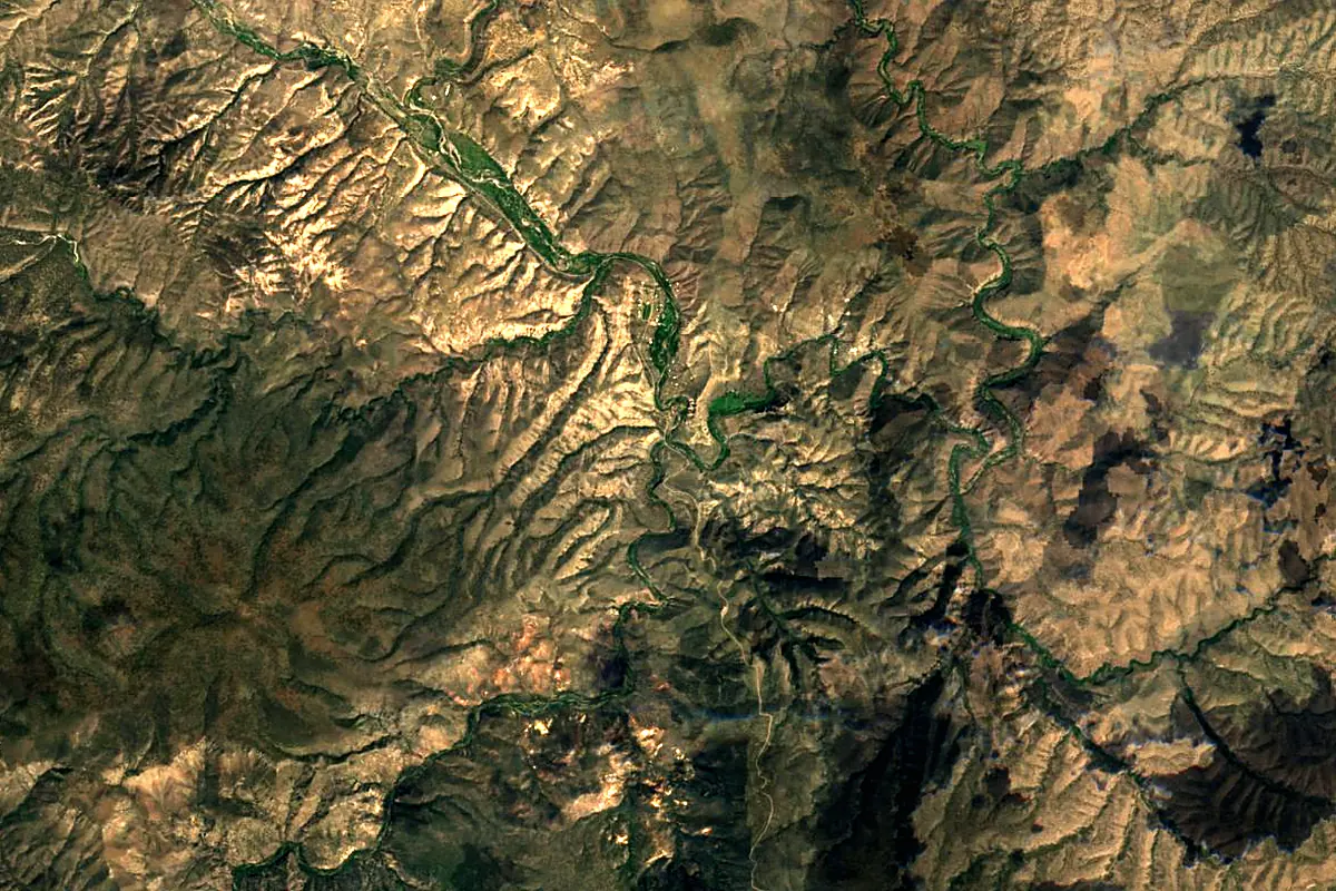 Gila River: satellite view of the source