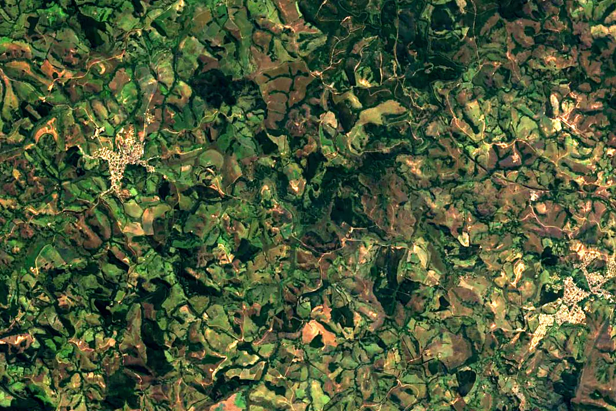 Grande River: satellite view of the source