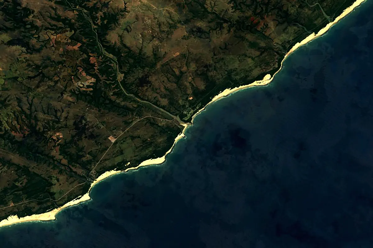 Great Fish River: satellite view of the mouth