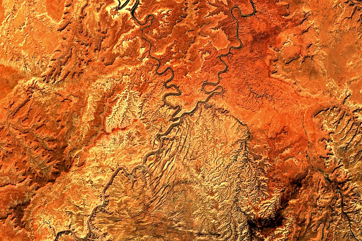 Green River: satellite view of the mouth