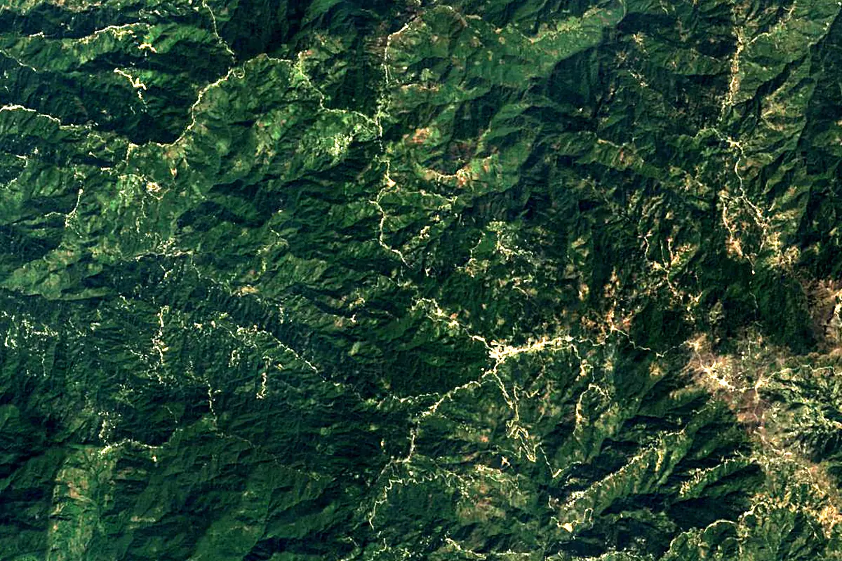 Grijalva River: satellite view of the source