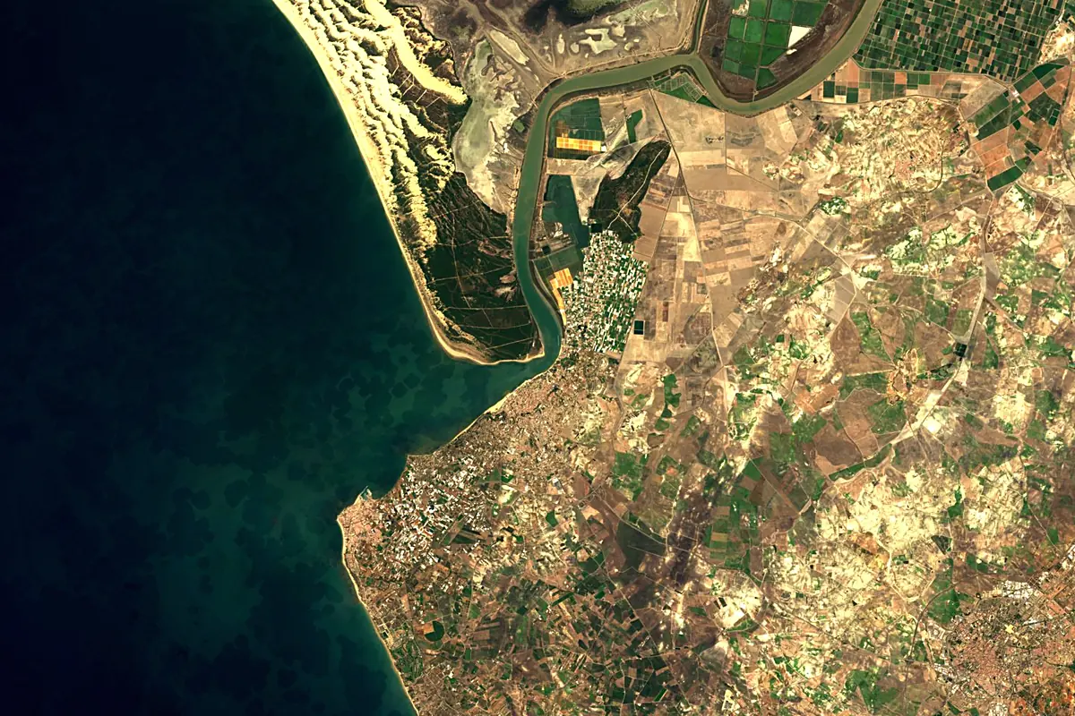 Guadalquivir: satellite view of the mouth